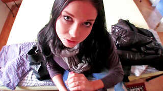 Sexy chick is selling her body in this video