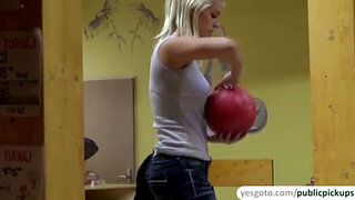 Super hot blonde amateur Blanche gets paid for sex in public