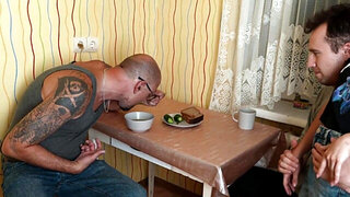 Taboo fuck with a big dick stepdad and the freaky GF