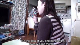 Orderly Japanese whore gets messy with a new boner