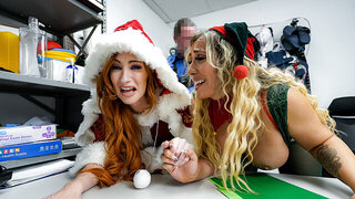 The security guard caught a couple of naughty robbers