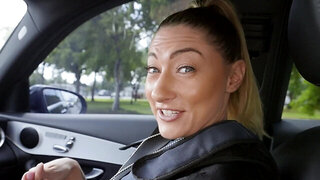 Slutty brunette sucks and rides a hard cock in POV video