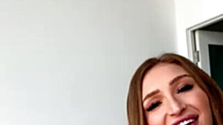 Cute redhead with pretty eyes stars in a POV video