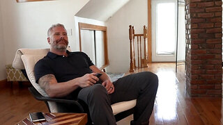 Brody Fox deepthroating the cock of the DILF bear Cain Marko