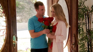 Staci Carr and her BF oil up and fuck on Valentines Day