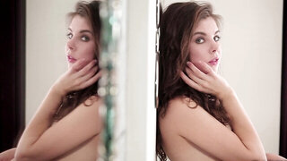 Ravishing babe denudes her gorgeous young body