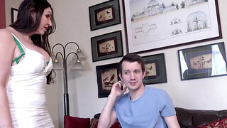 Lovely stepmom Montse Swinger falls for her son's cock