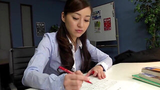 Sexy boss Maria Ono is in heat for a new intern's dick