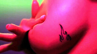 Gorgeous model strips to pose with sexy boobs and pussy