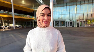 Venus Valencia wearing a hijab for a kinky video
