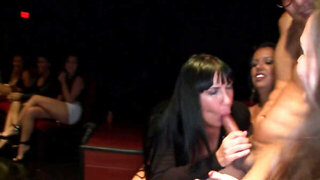 Club party gets wild after big cocks show up