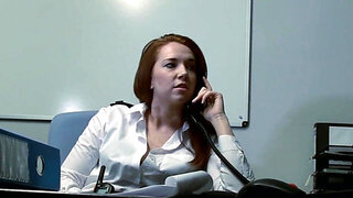 Candi Blows wears stockings and takes on Luke Hotron