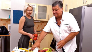 Sexy Amy Douxxx gives away her cunt to the father-in-law