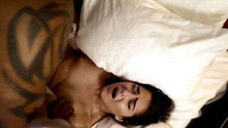 White lady loves feeling her stud deep in her butthole