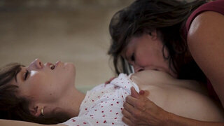 Lesbian babysitter loving with Feya Parker