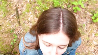 Going deep in the woods with his girlfriend and  banging her