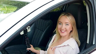 Ann Joy wants to enjoy this dude's hard cock in public