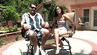 Cute brunette with small boobs showing her freaky side