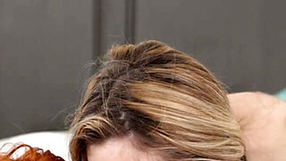 Stepmommy fucking alongside a horny teen stunner in FFM