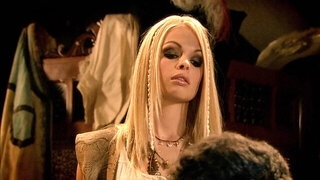 Two gorgeous pirate bitches are in a threesome on the captains bed