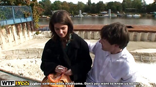 Public nude porn with real cutie