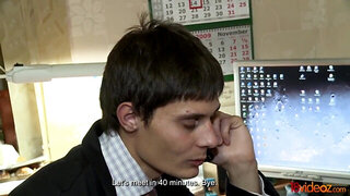 Pretty Russian teen fucked in front of her cuckold