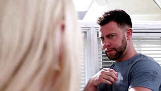 Kay Lovely lands her hairy pussy on a hard dick here