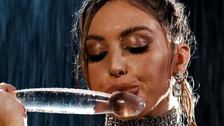 Soaked slut Kayley Gunner prepares to train her holes