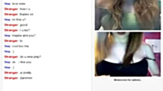 Omegle 71 crazy plumper jerks with a brush