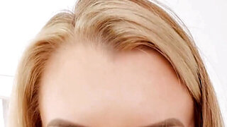Blonde with a pretty face is going to get rammed hard