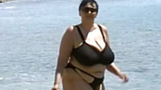 German PLUMPER-Granny with Fat-Knockers Outdoors