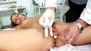Kira Superb Gyno Exam At Gyno Clinic With Old Weird Doctor