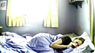 Wakes up and wanks on hidden cam.