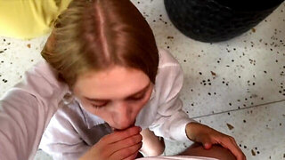 Blonde looks pouty as she prepares for hard anal