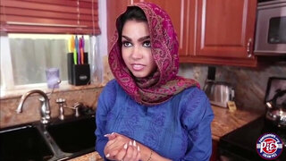 Ada a horny Arab teen gets fucked and filled with cum