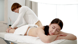 Spicy hot babe sucking and fucking lads gigantic dick