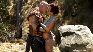 A redhead that loves to fuck is getting rammed in the medieval setting