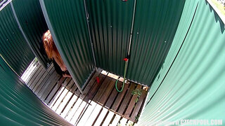 Long Haired TEEN Cought in Shower