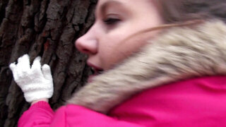 Cute chick doesn't want to fuck with stranger but the cash takes over her