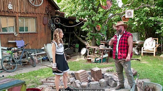 Wild man fucking his stepson's amazing new girlfriend