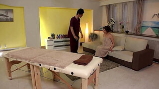 Oily Japanese wife getting dicked down with passion