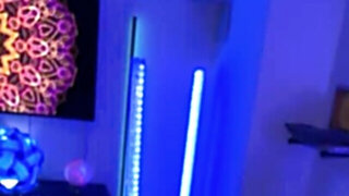 Busty bimbo with a shaved pussy banged in POV