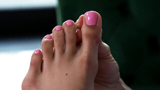 The foot fetish guy is having fun with a petite teen