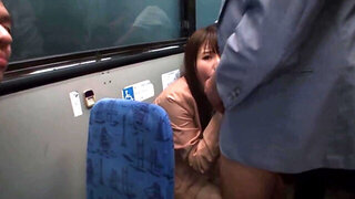 Bus bang for a regular Japanese chick who wants fresh meat