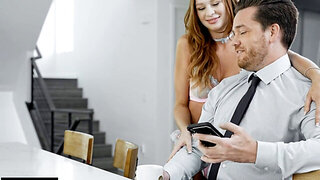 Lustful teacher pussy fucked by fat cock and dildo