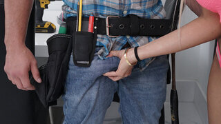 Curvy blonde MILF loudly fucked by boyfriend's best buddy