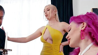 Playful Lily Lou fucks Kay Lovely with her new sex toy